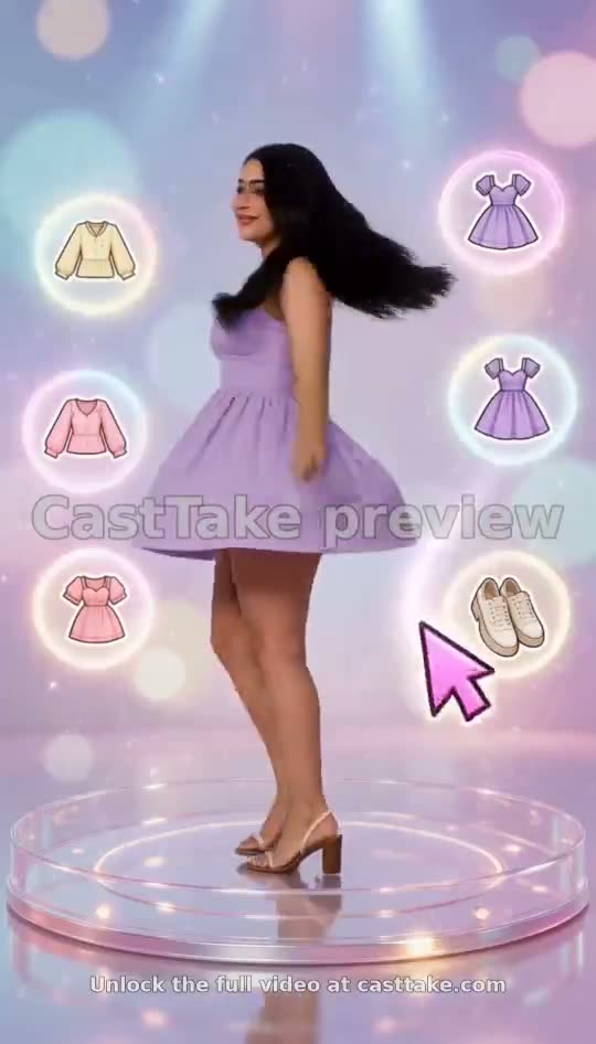 Preview 1: tank and jeans to a lilac dress
