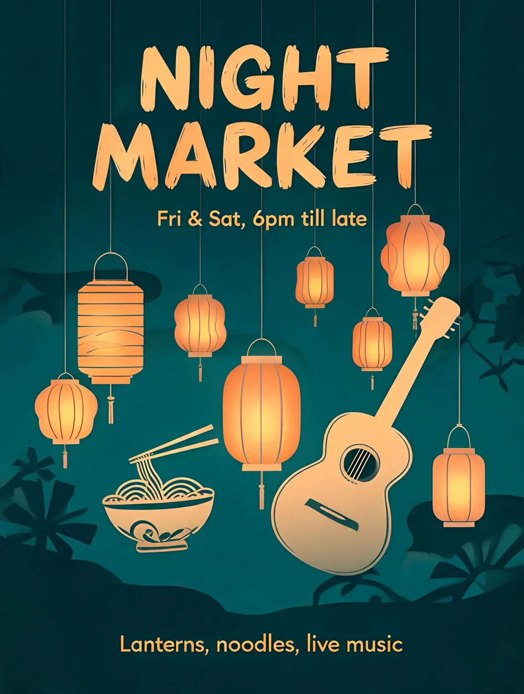The night market poster, made with Seedream 5